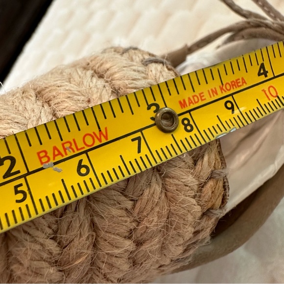 Franco Sarto Mariska Espadrille Wedge Sandal. Taupe Suede. Size 7.5. - Picture 9 of 11